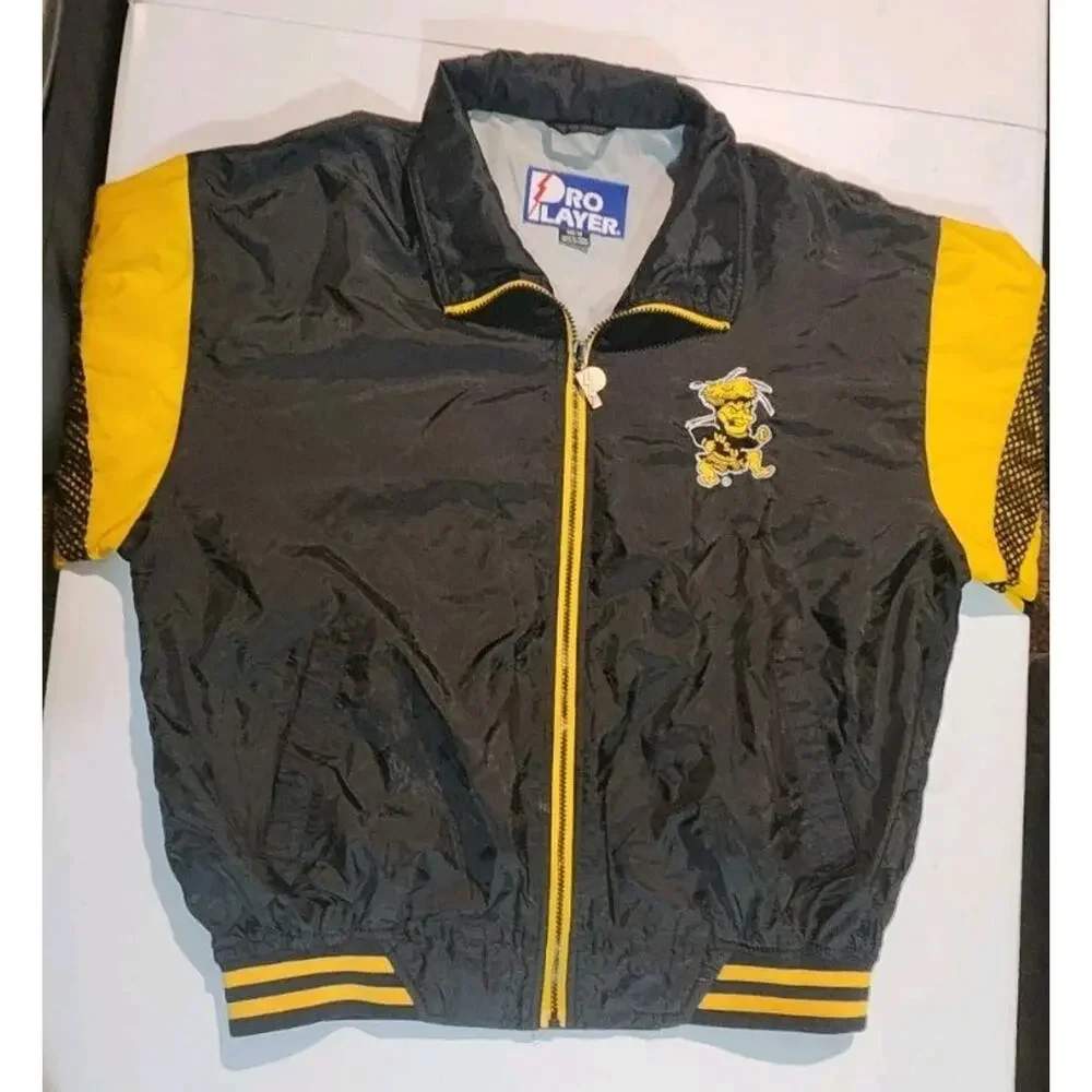 Vtg Wichita Shockers Pro Player Jacket Size Medium WSU Light Coat